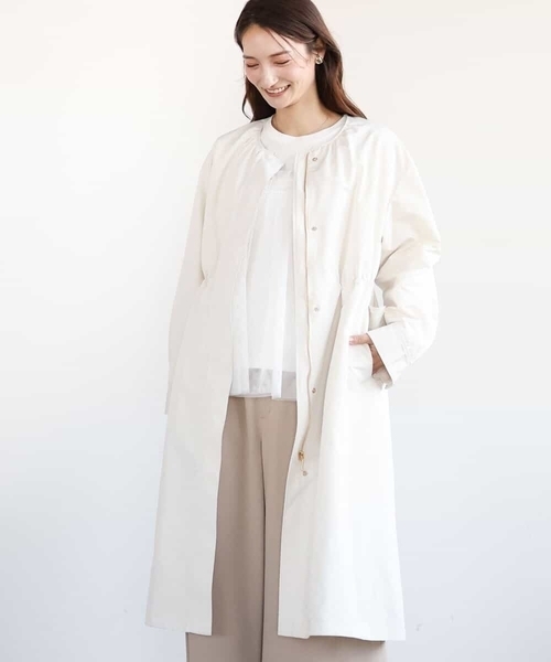 MK MICHEL KLEIN（エムケー ミッシェルクラン） ノーカラーコート 