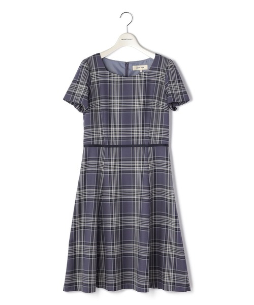レッセパッセチェック柄 半袖ワンピース 02 (38) 【公式通販】