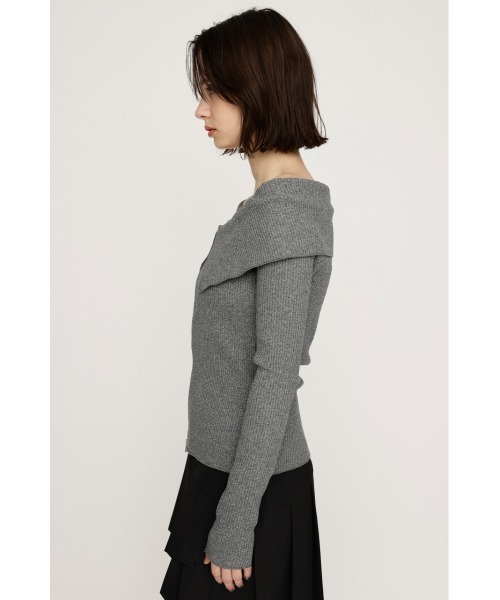 SLY tシャツ OFFSHOULDER FRONT ZIP TOPS オフショルダー