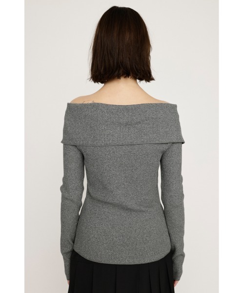 SLY tシャツ OFFSHOULDER FRONT ZIP TOPS オフショルダー