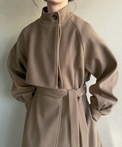 「JUNOAH」 コート X-LARGE ダークベージュ レディース_画像2
