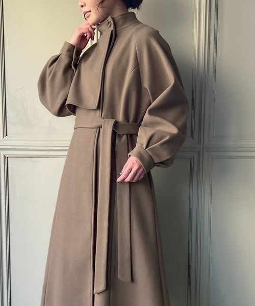 「JUNOAH」 コート X-LARGE ダークベージュ レディース_画像3