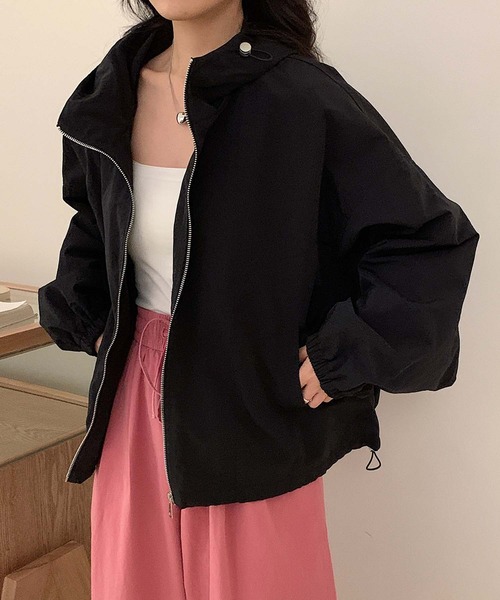 aimoha（アイモハ） コート アウター ナイロンフーディーショート