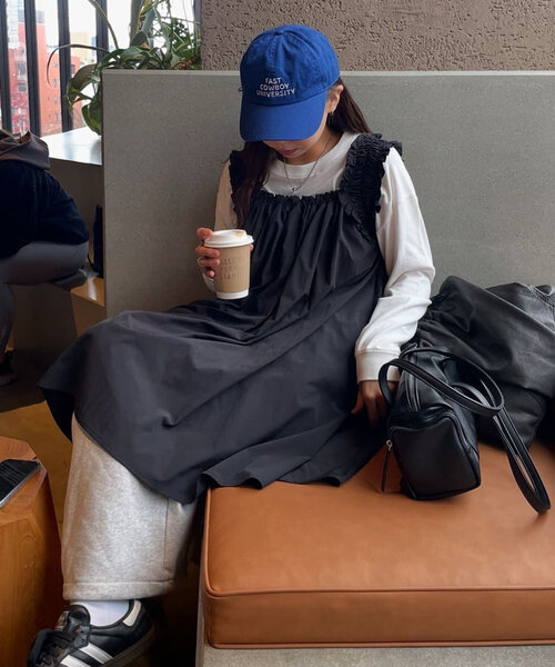肩フリルミニワンピース umm.】肩フリルミニワンピース｜ディスコートの通販｜&mall