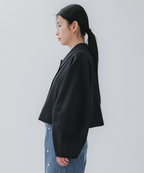 【希少】CLANE 2022SS コクーン　ショートジャケット　アイボリー　1 CLANE コート アウター 「CLANE/クラネ」COCOON SLEEVE SHORT