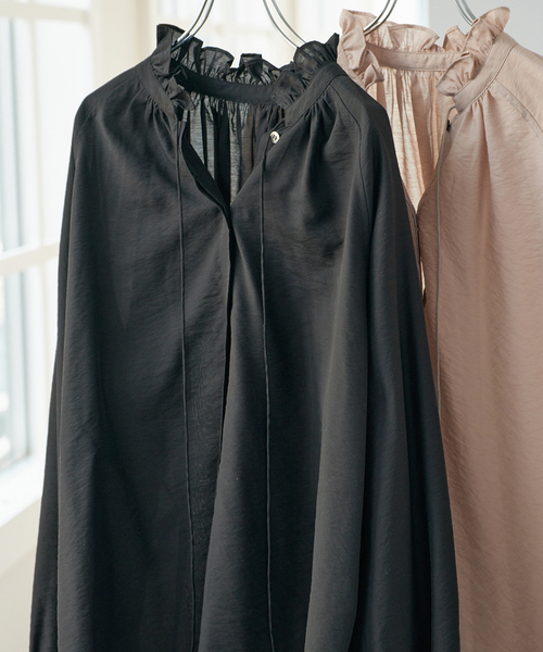 Spick＆Span ブラウス シャツ 「追加」ハイブリットフリルリボン