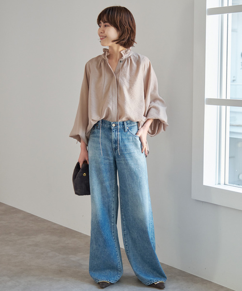 Spick＆Span ブラウス シャツ 「追加」ハイブリットフリルリボン