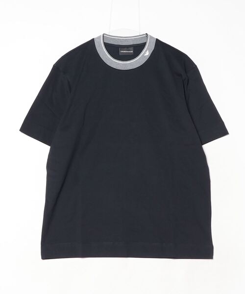 【国内即発】EMPORIO ARMANI 軽量ジャージー ロゴ＆リブ Tシャツ 国内即発】EMPORIO ARMANI 軽量ジャージー ロゴ＆リブ Tシャツ