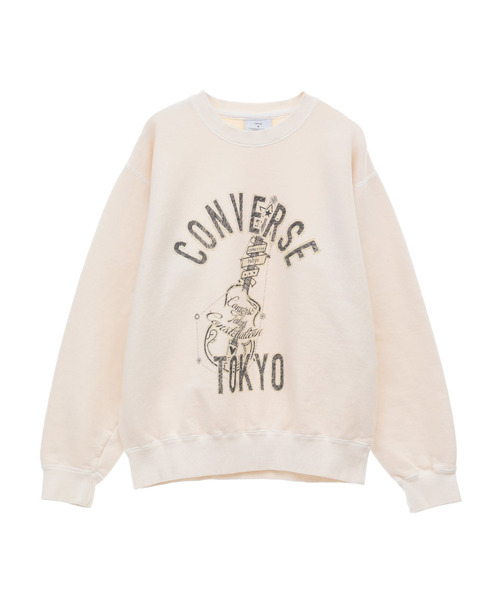 CONVERSE TOKYO トレーナー スウェット PIGMENT DYE GUITAR LOGO SWEAT