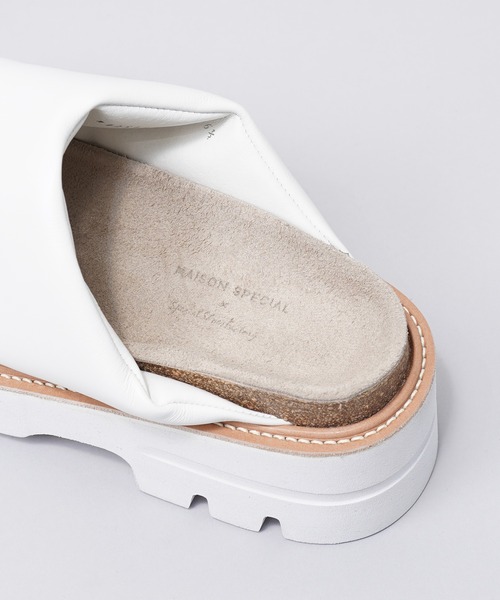 プランプソールサンダル ホワイト MAISON SPECIAL メゾンスペシャル セール】《ユニセックスアイテム》【SPECIAL SHOES FACTORY