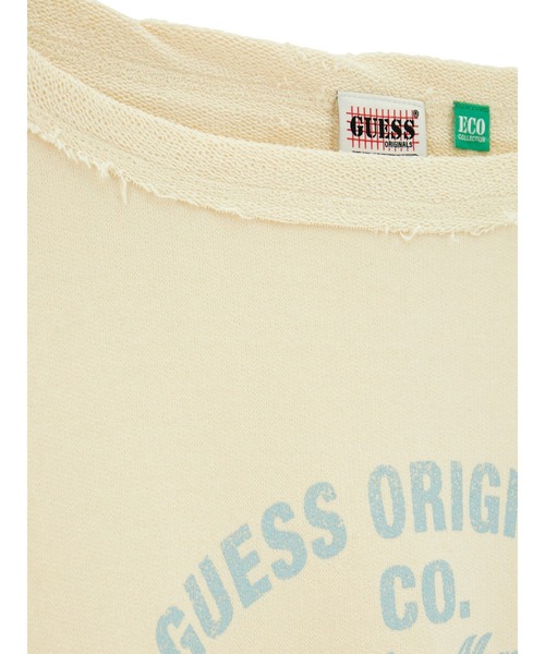 GUESS トレーナー スウェット Originals Boat Neck Distressed