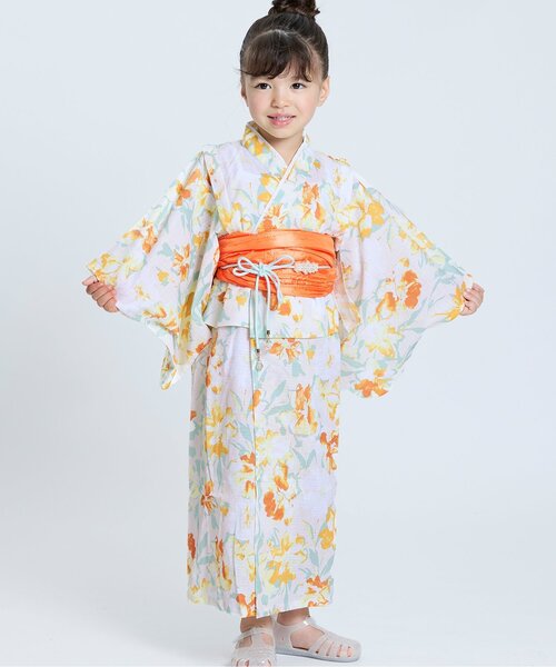 【キッパー様せ新作】140cm kids浴衣1715 浴衣セット 子供（上着＋ワンピース＋帯） | ソウビエン(SOUBIEN