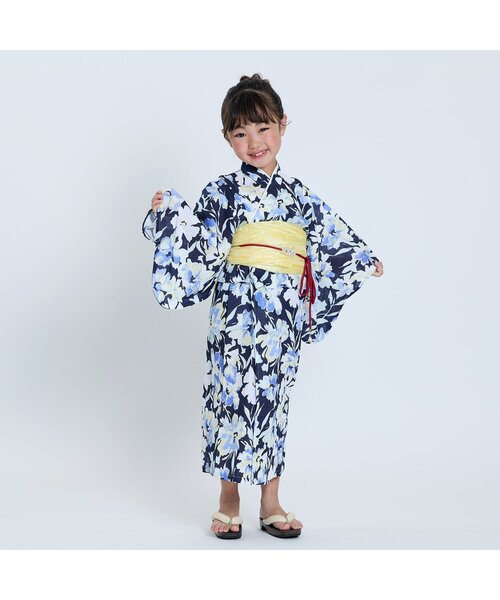 【キッパー様せ新作】140cm kids浴衣1715 浴衣セット 子供（上着＋ワンピース＋帯） | ソウビエン(SOUBIEN