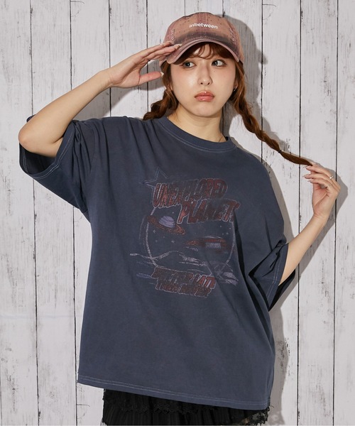 tシャツ 「ピグメント加工×ヴィンテージ風ロゴ」ユニセックス ビッグT