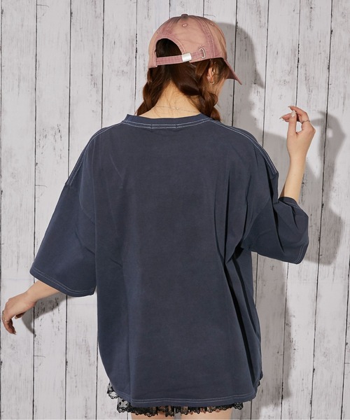 tシャツ 「ピグメント加工×ヴィンテージ風ロゴ」ユニセックス ビッグT tシャツ 「ピグメント加工×ヴィンテージ風ロゴ」ユニセックス ビッグT