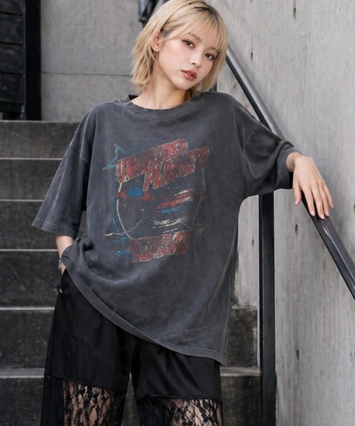 tシャツ 「ピグメント加工×ヴィンテージ風ロゴ」ユニセックス ビッグT