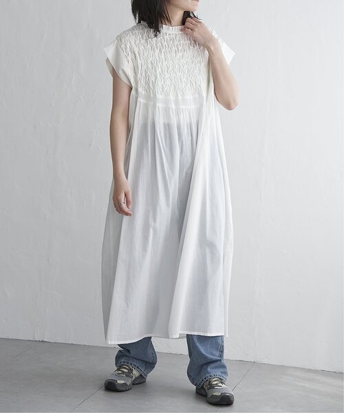 VENCE EXCHANGE ワンピース ボイル変形ピンタックワンピース