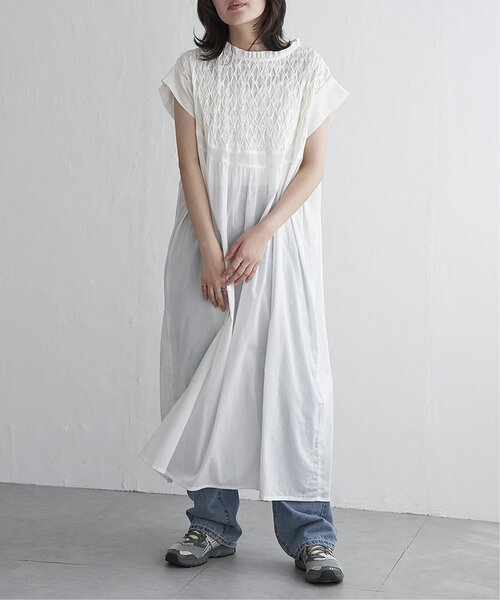 VENCE EXCHANGE ワンピース ボイル変形ピンタックワンピース