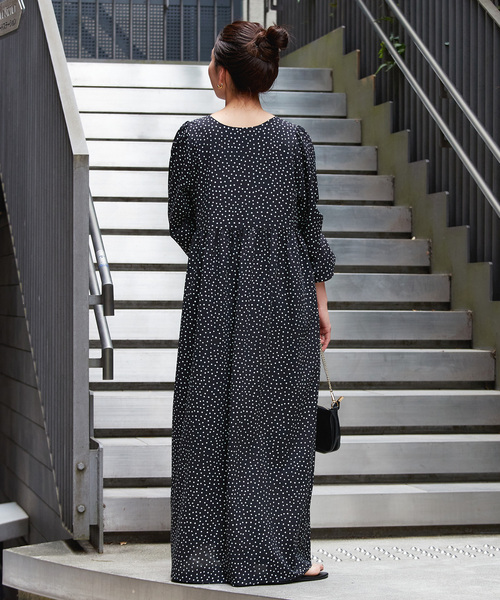 ★はなけいやん様★B.C STOCK ウォッシャブル ドットVネックワンピース ウォッシャブル / ドット無地Vネックワンピースのコーディネート