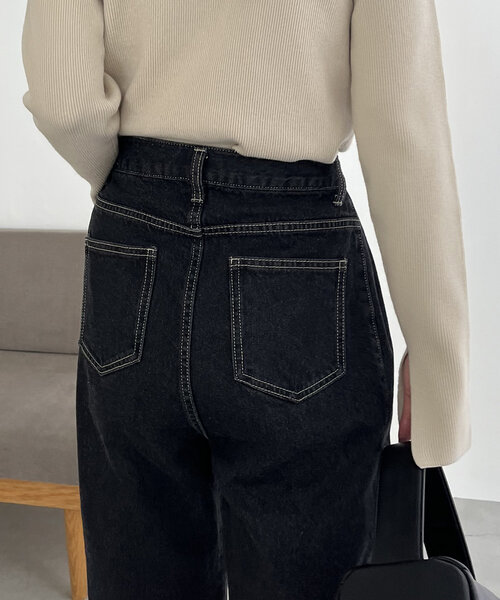 [CAPRICIEUX LE'MAGE] Denim брюки 38 черный женский 