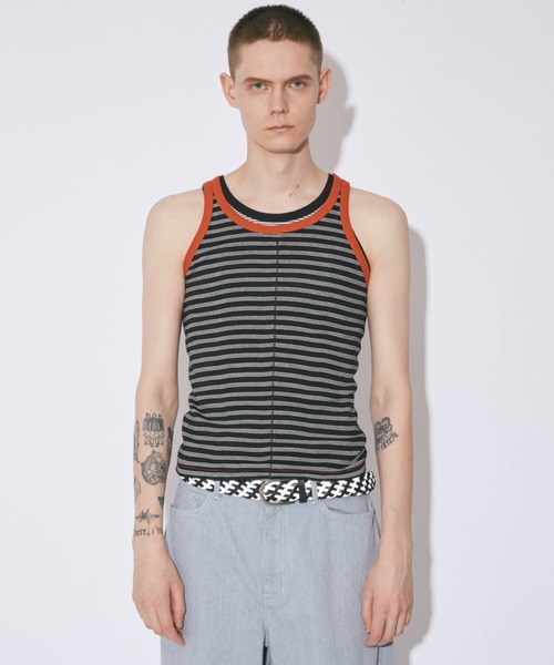 タンクトップハーパン Robert P. Miller タンクトップ ノースリーブ flip tank-top