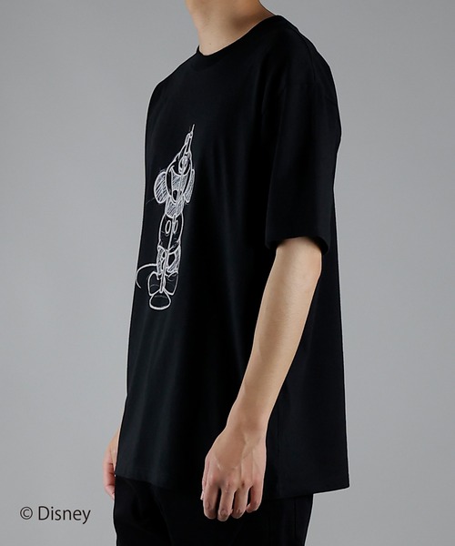 「Disney」 半袖Tシャツ 3 ホワイト メンズ
