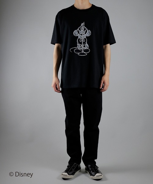 「Disney」 半袖Tシャツ 3 ホワイト メンズ