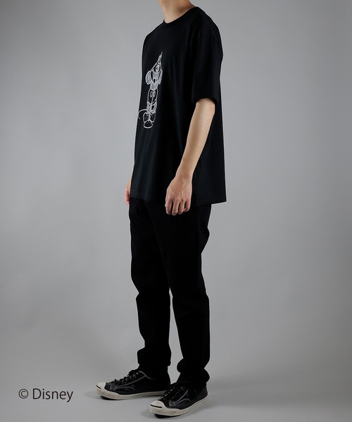 「Disney」 半袖Tシャツ 3 ホワイト メンズ