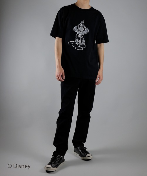 「Disney」 半袖Tシャツ 3 ホワイト メンズ