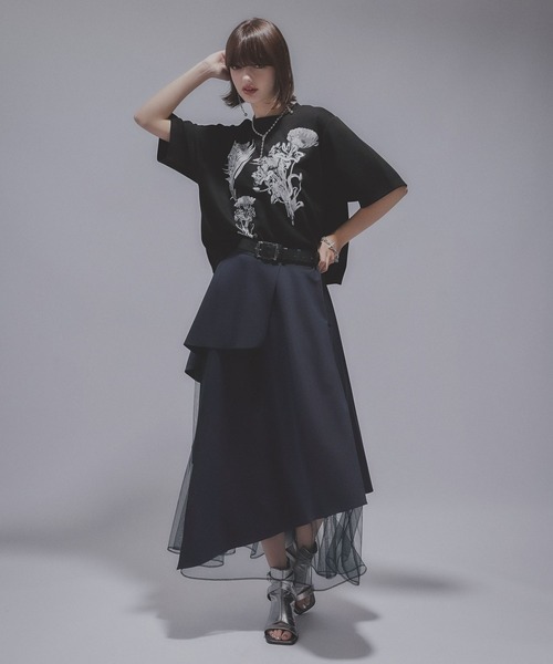 tシャツ レトロフラワーシシュウＴ(HARE) レディース HARE tシャツ レトロフラワーシシュウT(HARE) レディース