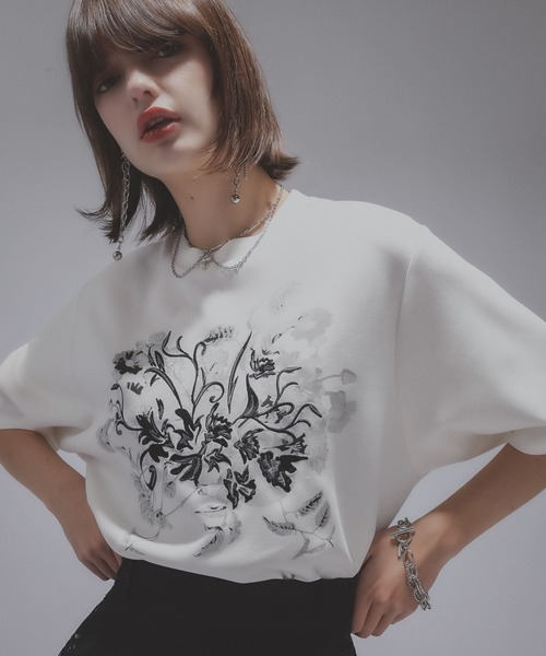 tシャツ レトロフラワーシシュウＴ(HARE) レディース 楽天市場】レトロフラワーシシュウT HARE ハレ トップス