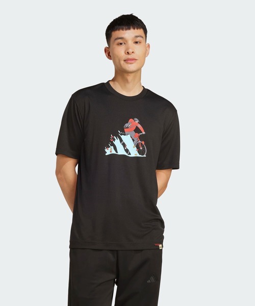 adidas tシャツ クライマクール ドゥードル ハント バイク
