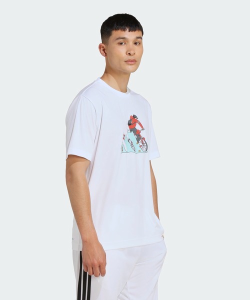 adidas tシャツ クライマクール ドゥードル ハント バイク