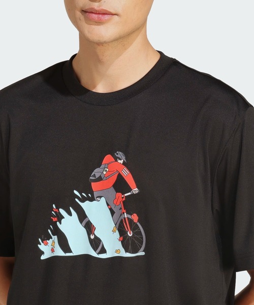 adidas tシャツ クライマクール ドゥードル ハント バイク