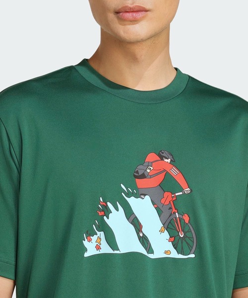 adidas tシャツ クライマクール ドゥードル ハント バイク