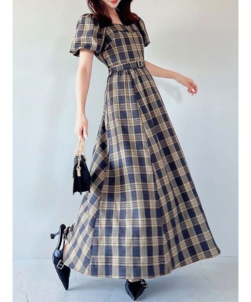 sleeve ribbon knit one-piece TreatÜrself 11月下旬配送】Sheer