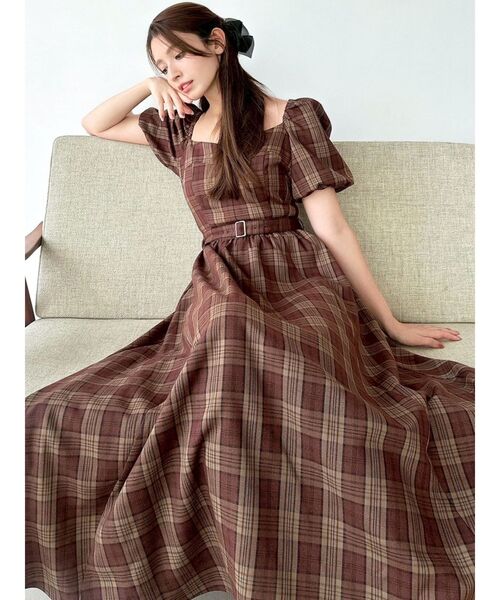 RESEXXY（リゼクシー） ワンピース バルーンスリーブチェック