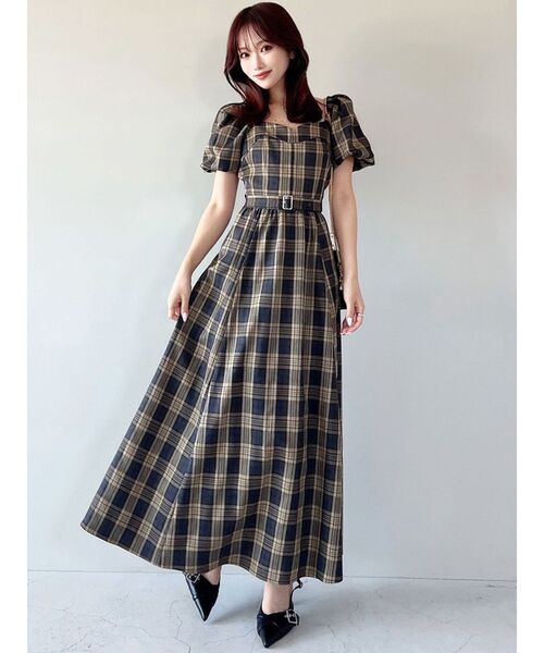 RESEXXY（リゼクシー） ワンピース バルーンスリーブチェック