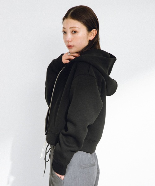 URBAN RESEARCH 黒 フルジップパーカー URBAN RESEARCH Sonny Label 「URBAN Label」 ジップアップ