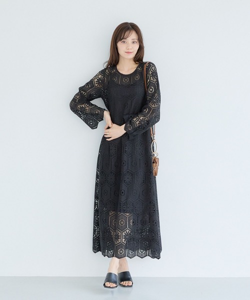 Andemiu（アンデミュウ） ワンピース クロシェレースワンピース577770