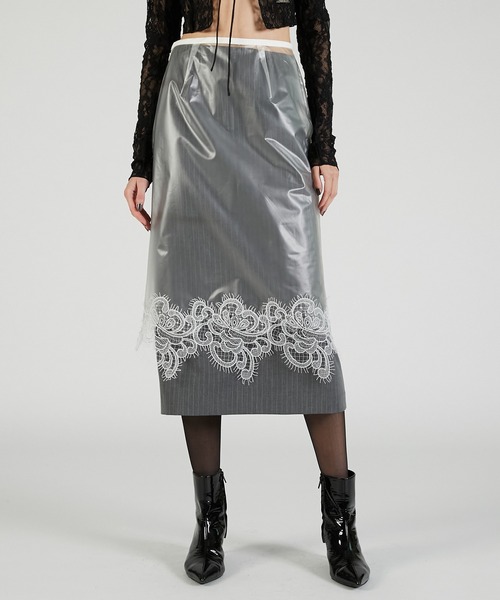 PRANK PROJECT JUN MIKAMI LEINWANDE スカート PRANK PROJECT（プランクプロジェクト） スカート PVCレイヤードミディ