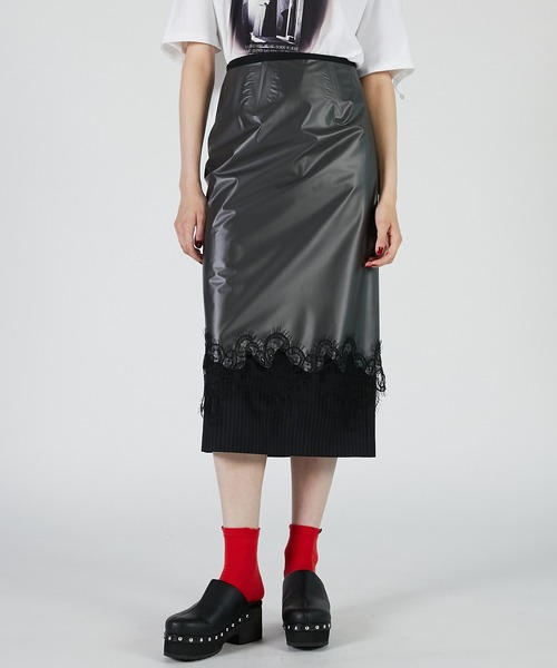 新品　プランクプロジェクト　ボリュームスカート　モアレ柄 プランクプロジェクト スカート Mesh Voluminous Skirt