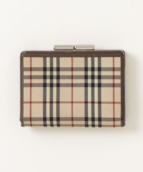 Burberry チェック柄 長財布 極美品 BURBERRY LONDON 長財布 二つ折り チェック柄 レッド