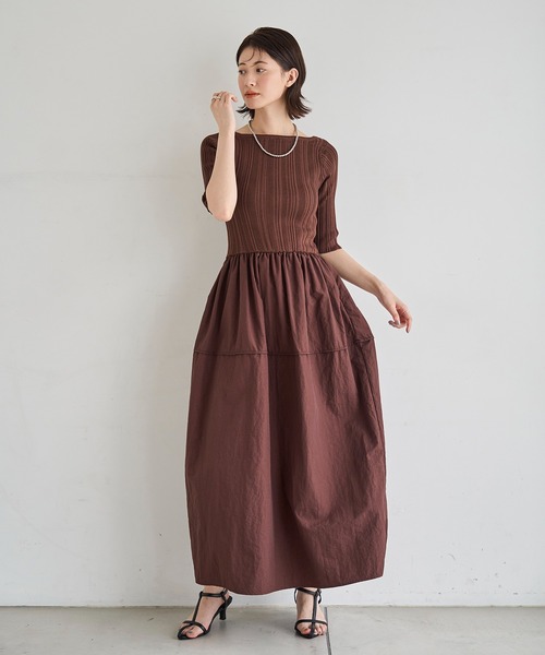 meilmada ワンピース ハーフスリーブドッキングワンピース : ZOZOTOWN