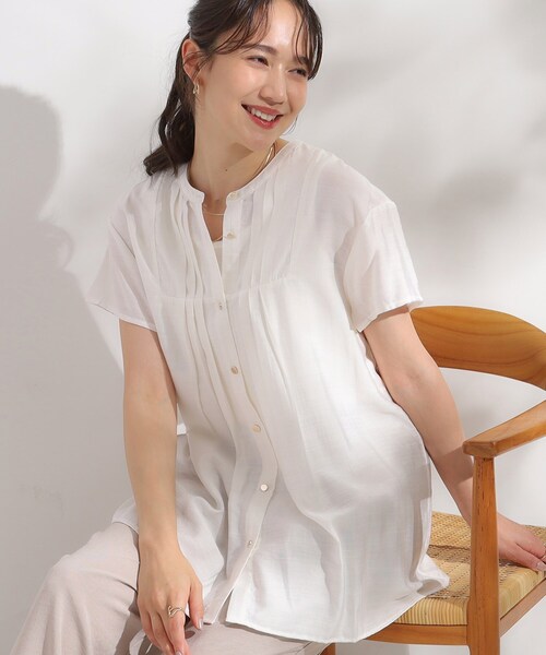 【やまさき】 19SS IT'S リリック プリント 長袖シャツブラウス DRESKIP（ドレスキップ） ブラウス シャツ 「S-LL/ひんやり」インせず