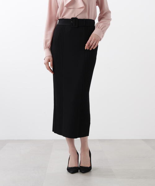 PINKY&DIANNE（ピンキー アンド ダイアン） スカート ベルト付き総針