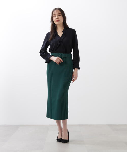 PINKY&DIANNE（ピンキー アンド ダイアン） スカート ベルト付き総針