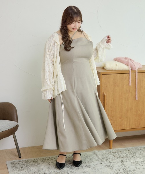 希少 クリスチャンディオール 総レースロングカーディガン ヴィンテージ 2way Louiosy（ルオシー） カーディガン 「大きいサイズ」前後2wayレース