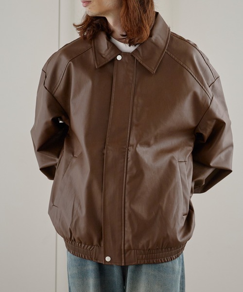 SLY FAUX LEATHER ZIP UP ブルゾン　ブラウン SLY FAUX LEATHER ZIP UP ブルゾン ブラウン SLY FAUX LEATHER ZIP UP