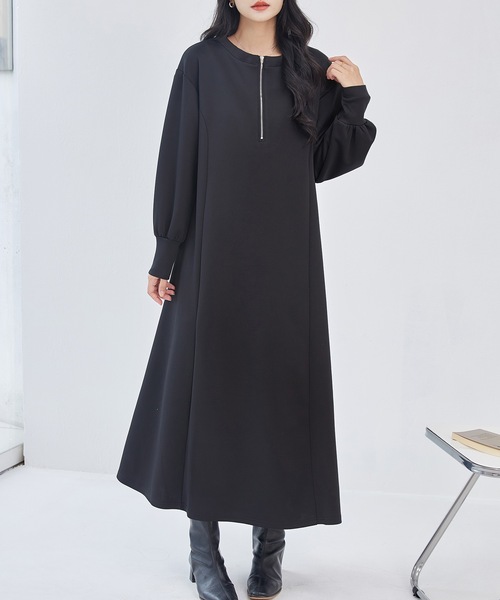 Lace Ladies（レースレディース） ワンピース 2WAY ハーフジップ 長袖